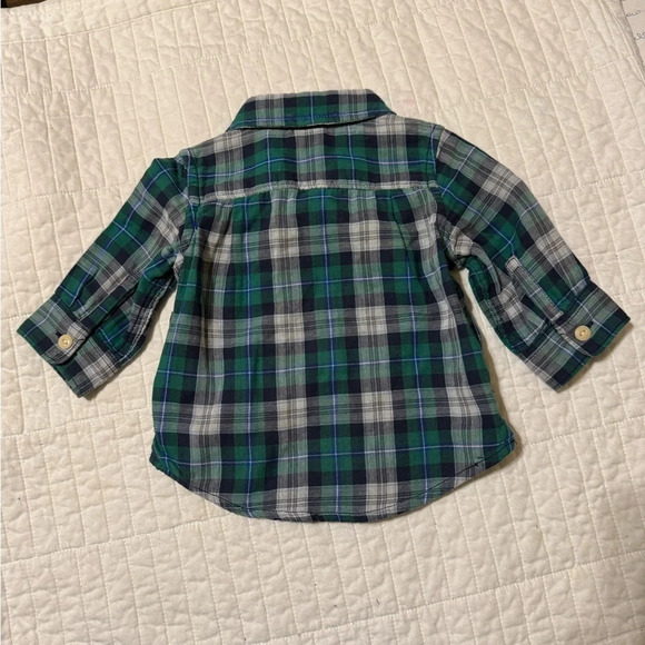 Baby Gap Long Sleeve Button Down Plaid Shirt Size 3-6 Months - Picture 7 of 7